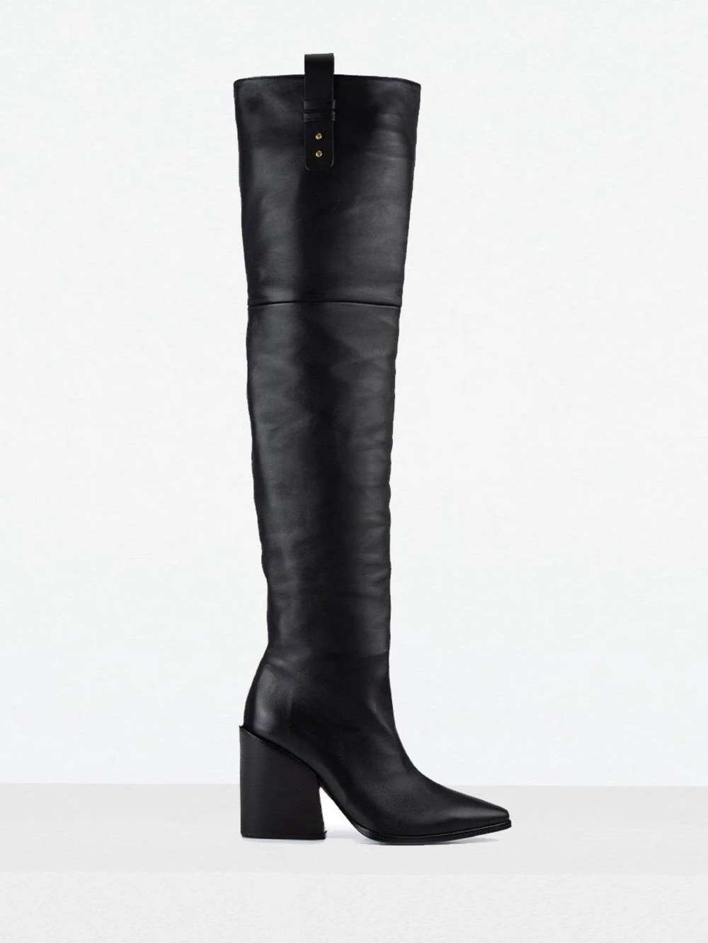 FRAME • Le Mulholland Over The Knee Boot black nappa leather OTK high heel tall - Picture 2 of 16
